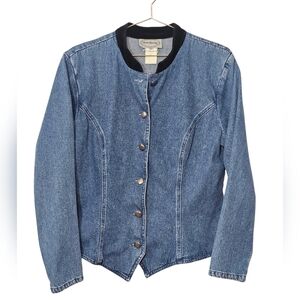 Stonebridge Y2k 90s Western Jean Jacket Women's Size 12 Button Down Denim